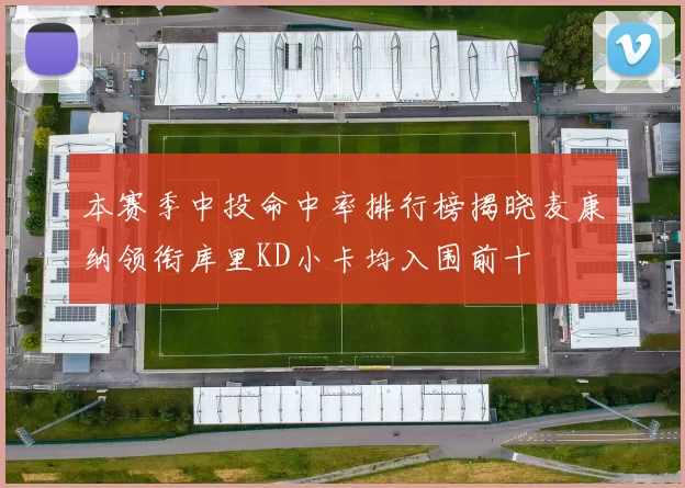 本赛季中投命中率排行榜揭晓麦康纳领衔库里KD小卡均入围前十